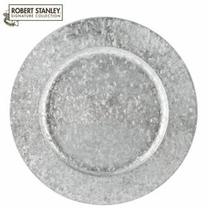 Set of 6 Robert Stanley Galvanized Plate Chargers